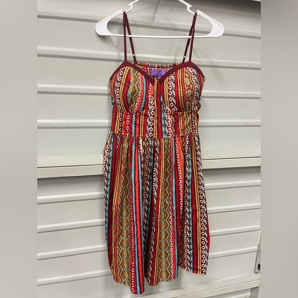 Jolie Colorful Mini Dress size 12 - Picture 1 of 7